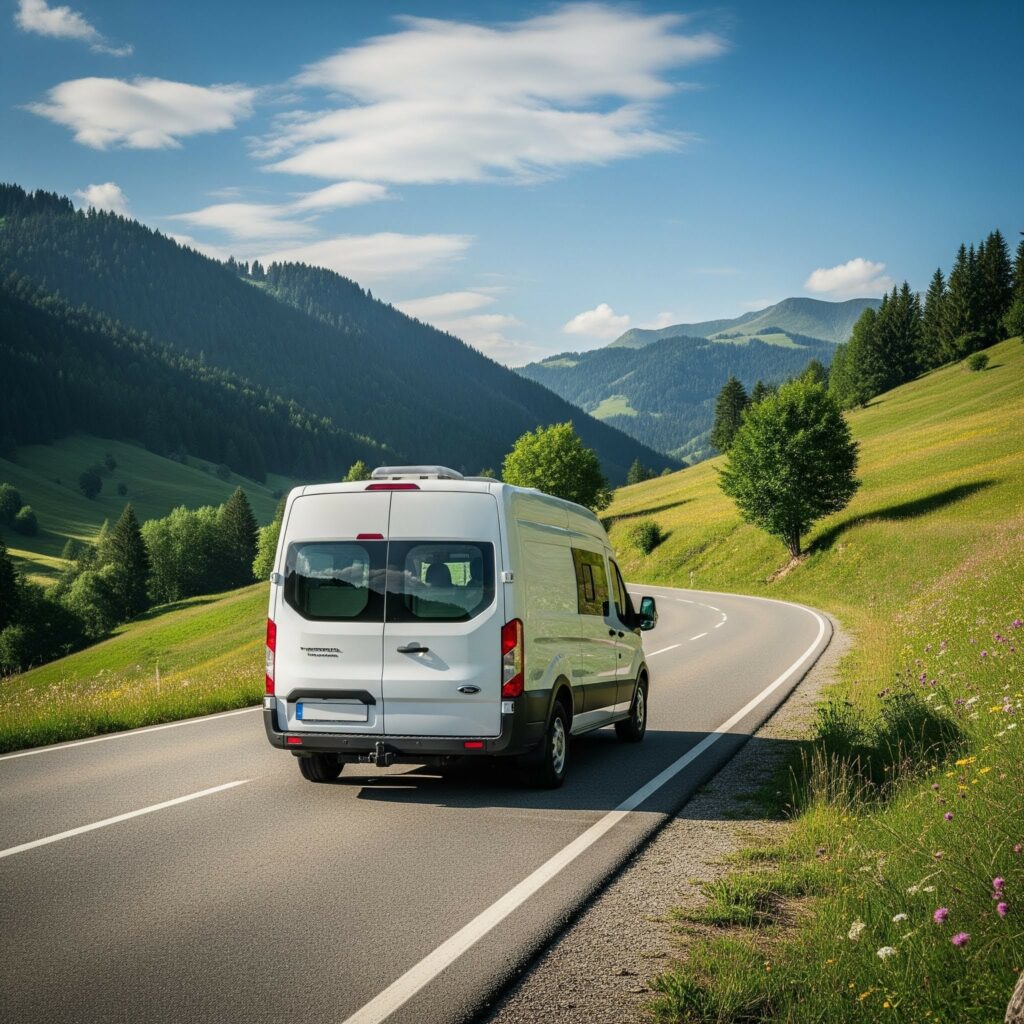 van aménagé en montagne